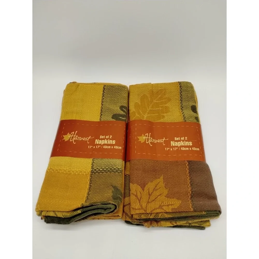 Fall Harvest Cloth Napkin Set Of Four Napkins 17